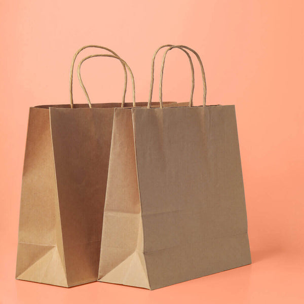 Small Brown Paper Bags - 6 x 4 x 10 Inches - Eco Bags India
