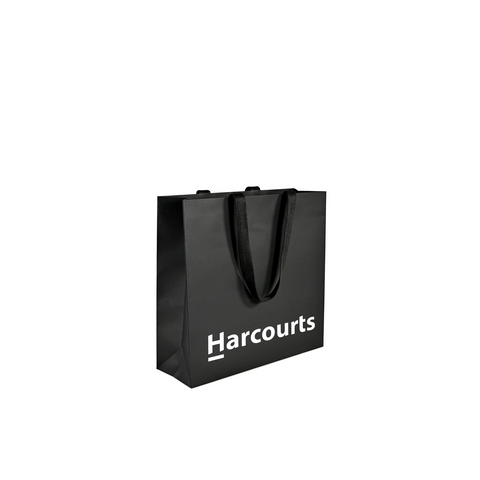 Medium Premium Black Custom Paper Bags