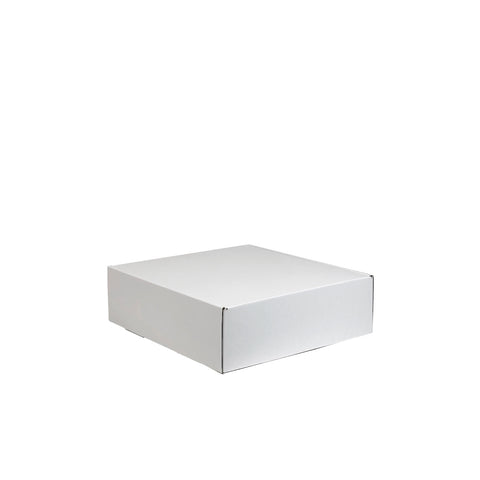 Three Bottle Wine Box With Insert - White