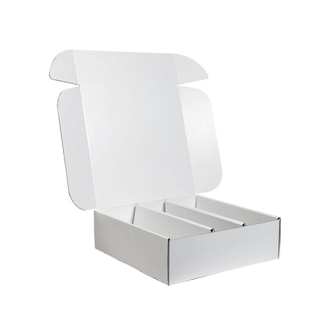 Three-Bottle Wine Box With Insert - White