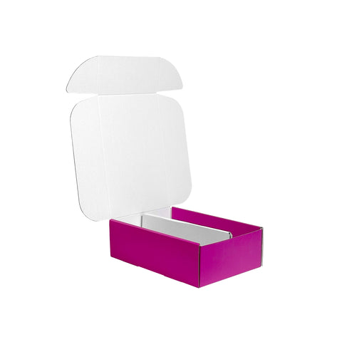 Two Bottle Wine Box With Insert - Magenta