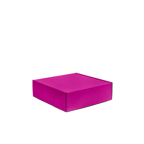 Three Bottle Wine Box With Insert - Magenta