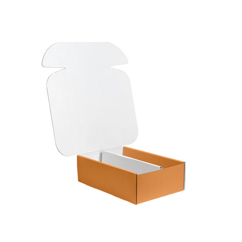 Two Bottle Wine Box With Insert - Orange