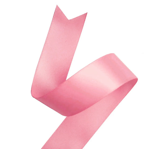 Matte side of Rose pink satin ribbon - NEON packaging