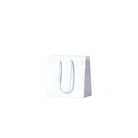 White Gloss Carry Bags - Petite