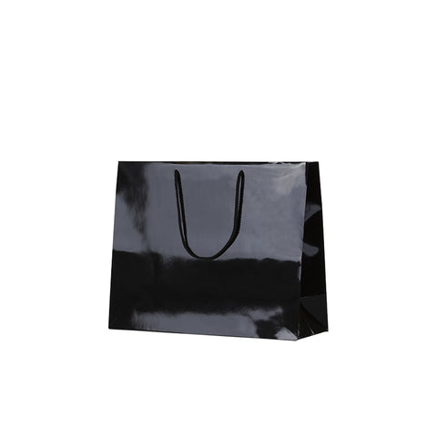 Black Gloss Carry Bags - Medium