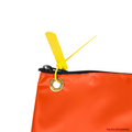 orange banking cash bag with yellow lock | NEON packaging