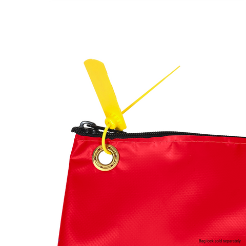 red banking cash bag with yellow lock | NEON packaging