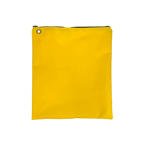 back view of yellow banking cash bag | NEON packaging