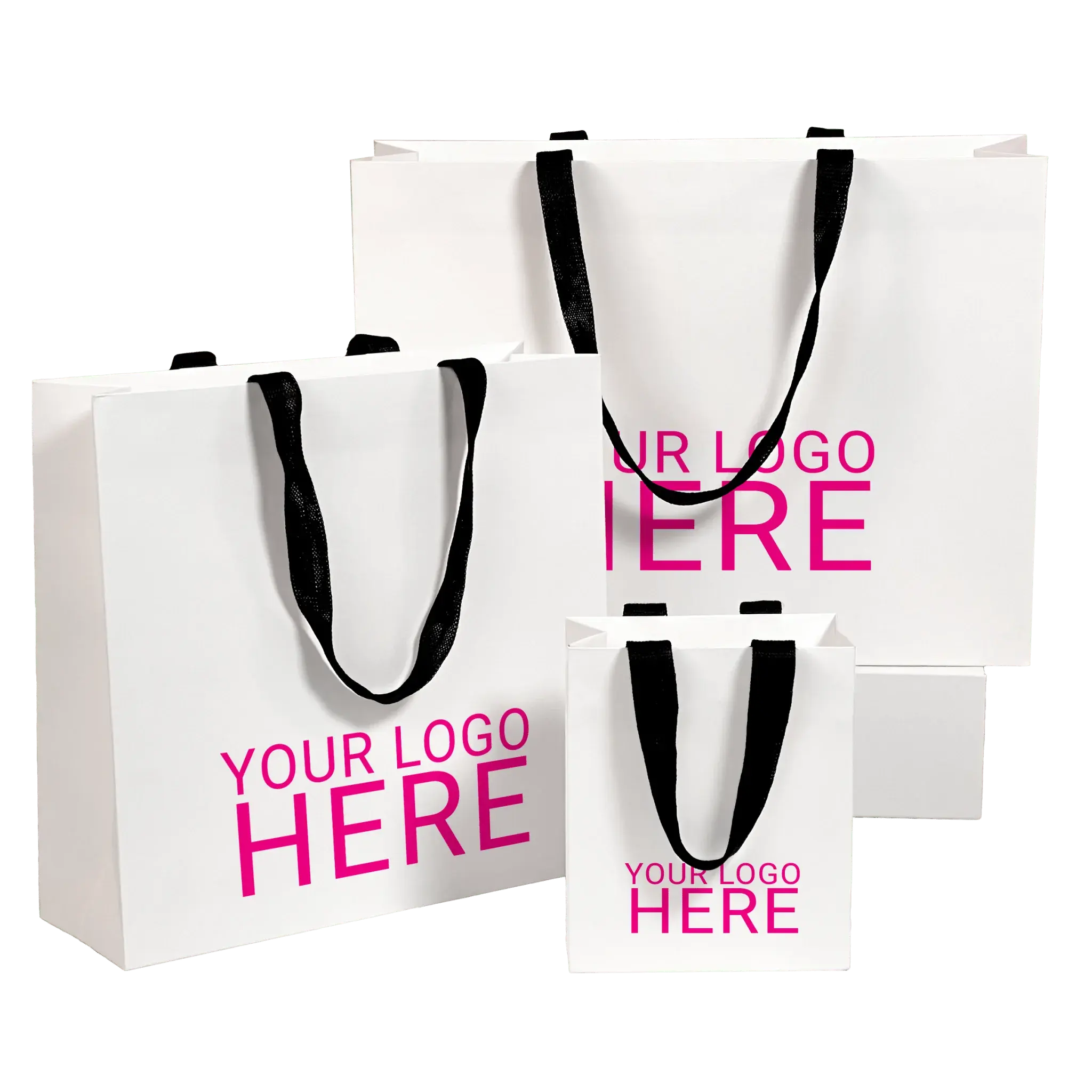 Custom Pink Gift Bag - Luxury Paper Bag witht Logo - Better Package