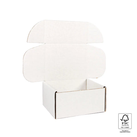 Empty White Mailing sturdy cardboard box - NEON Packaging